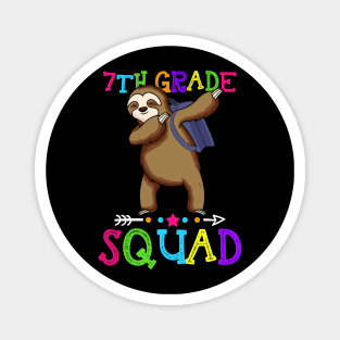 Sloth Team 7th Grade Squad Teacher Back To School Magnet